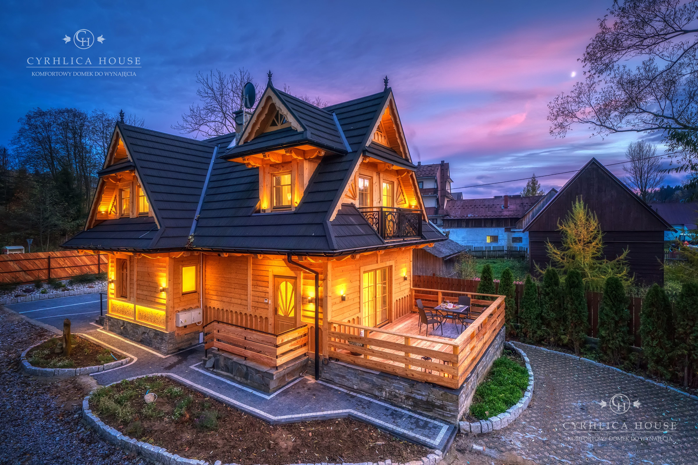 Cyrhlica House - nowy domek blisko miasta Zakopane. Lokalizacja - Chochołów, przy basenach termalnych.